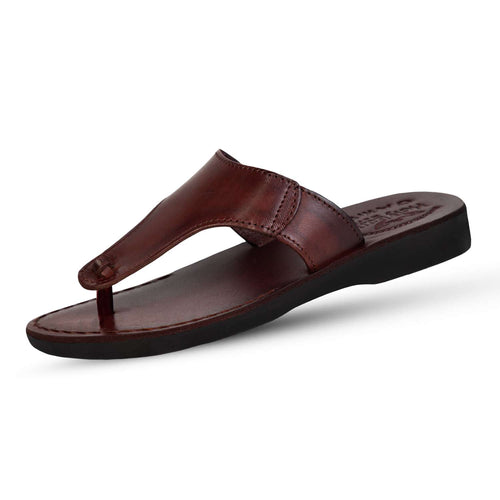 Sandalias/Deslizadores de cuero de Jesús Bíblico para hombres/mujeres del Mercado de Tierra Santa (Estilo Jerusalén IV)