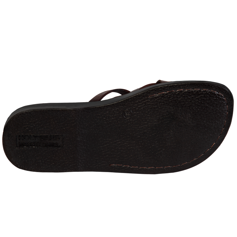 Holy Land Market Unisex Adults/Children Genuine Leather Biblical Sandals/Flip Flops/Slides/Slippers (Jesus - Yashua) Jerusalem Style I