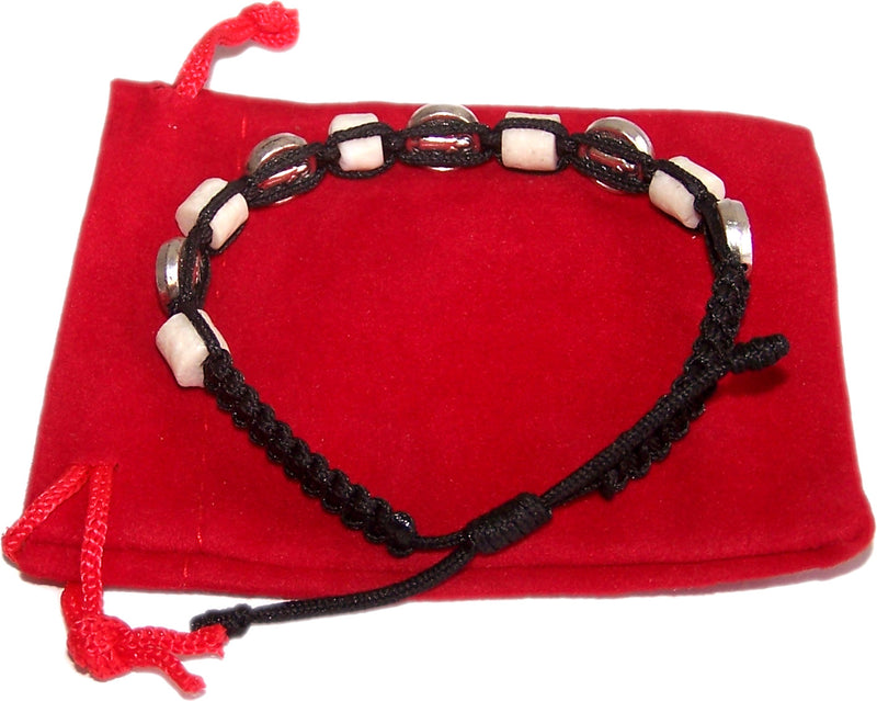MEDJUGORJE - Chaplet - Bracelet from Apparation hill stones directly from MEDUGORJE. - Black Thread
