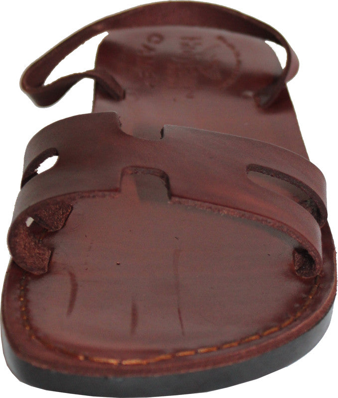 Holy Land Market Unisex Adults/Children Genuine Leather Biblical Sandals/Flip Flops/Slides/Slippers (Jesus - Yashua) Sarah Style