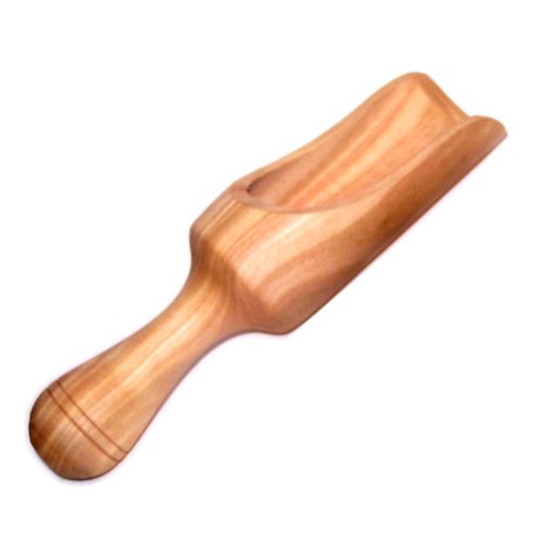 Handcrafted olive wood Salt spoon or scoop / shovel - Large size ( length 7 Inches) - Asfour Outlet Trademark