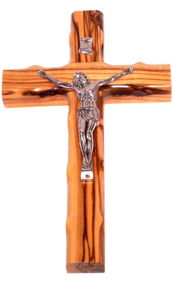 Holy Land Market Olive Wood Cross with Crucifix (6.25" h)