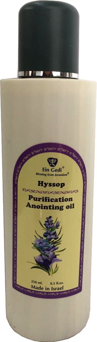 Holy Land Market Hyssop purifying anointing Oil from Ein Gedi large size - Anointing oil - 250 ml (8.5 fl. oz.)