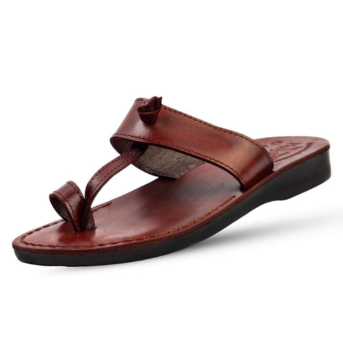 Sandalias/Deslizadores de Cuero de Jesús Bíblico para Hombres/Mujeres de Jerusalén (Estilo Nazaret)