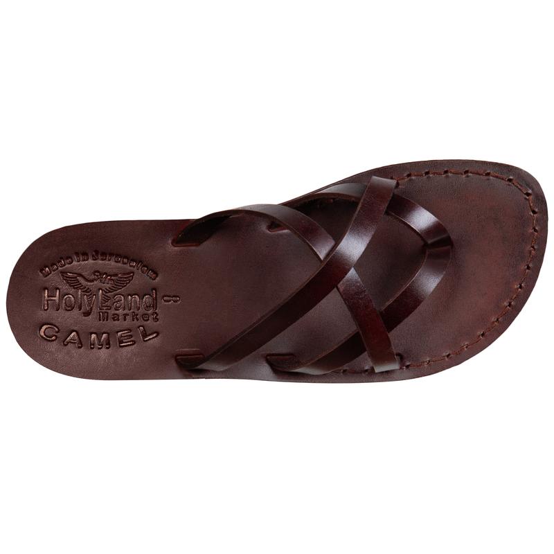 Holy Land Market Unisex Adults/Children Genuine Leather Biblical Sandals/Flip Flops/Slides/Slippers (Jesus - Yashua) Jerusalem Style I