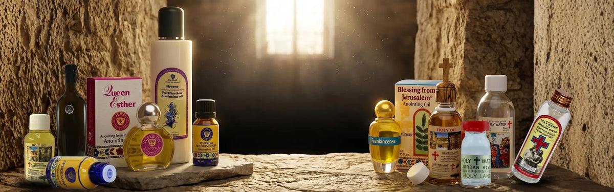 Sacred Jordan River water and anointing oil bring divine blessings