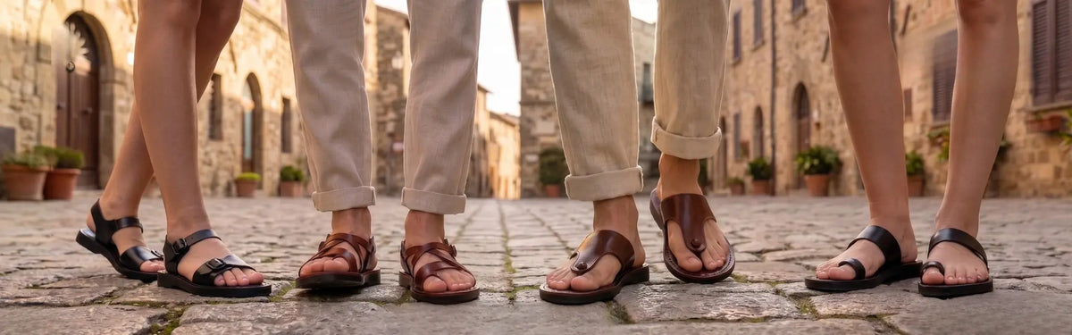 Walk in faith with genuine Holy Land leather Biblical sandals