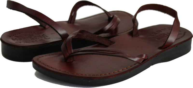 Holy Land Market Unisex Adults/Children Genuine Leather Biblical Sandals/Flip Flops/Slides/Slippers (Jesus - Yashua) Jesus - Elizabeth Style