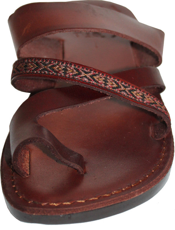 Holy Land Market Unisex Adults/Children Genuine Leather Biblical Sandals/Flip Flops/Slides/Slippers (Jesus - Yashua) Jesus - Elijah Style
