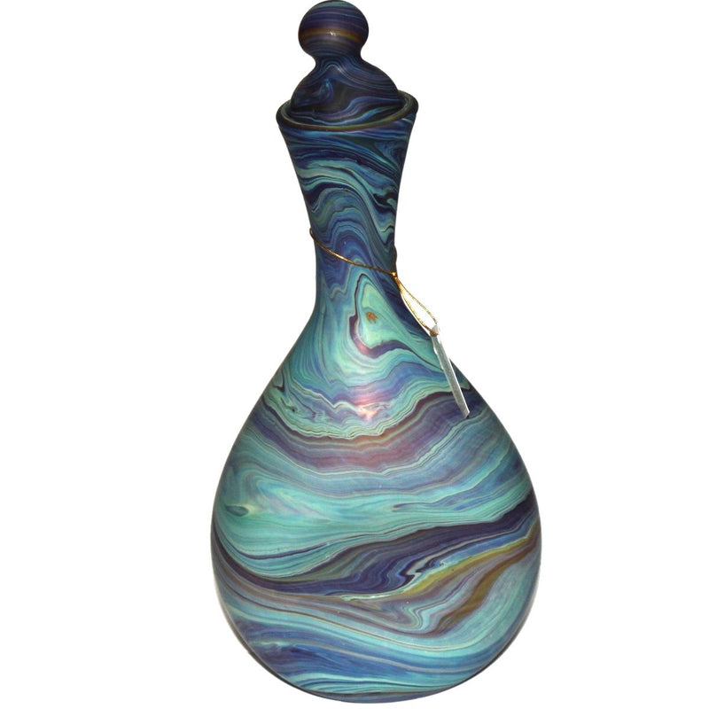 Elliaho Style Phoenician - Ancient Beauty Phoenician Glass Vase. Each is Unique. Museum Quality Looks and Feels(10.4 Inch)