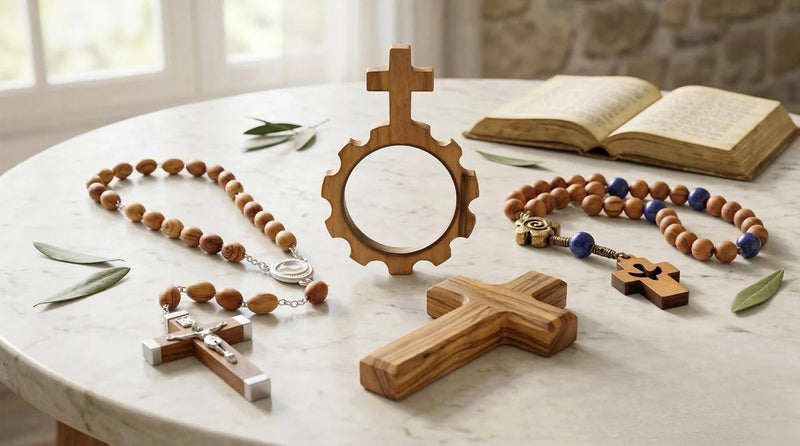 Rosario de Madera de Olivo