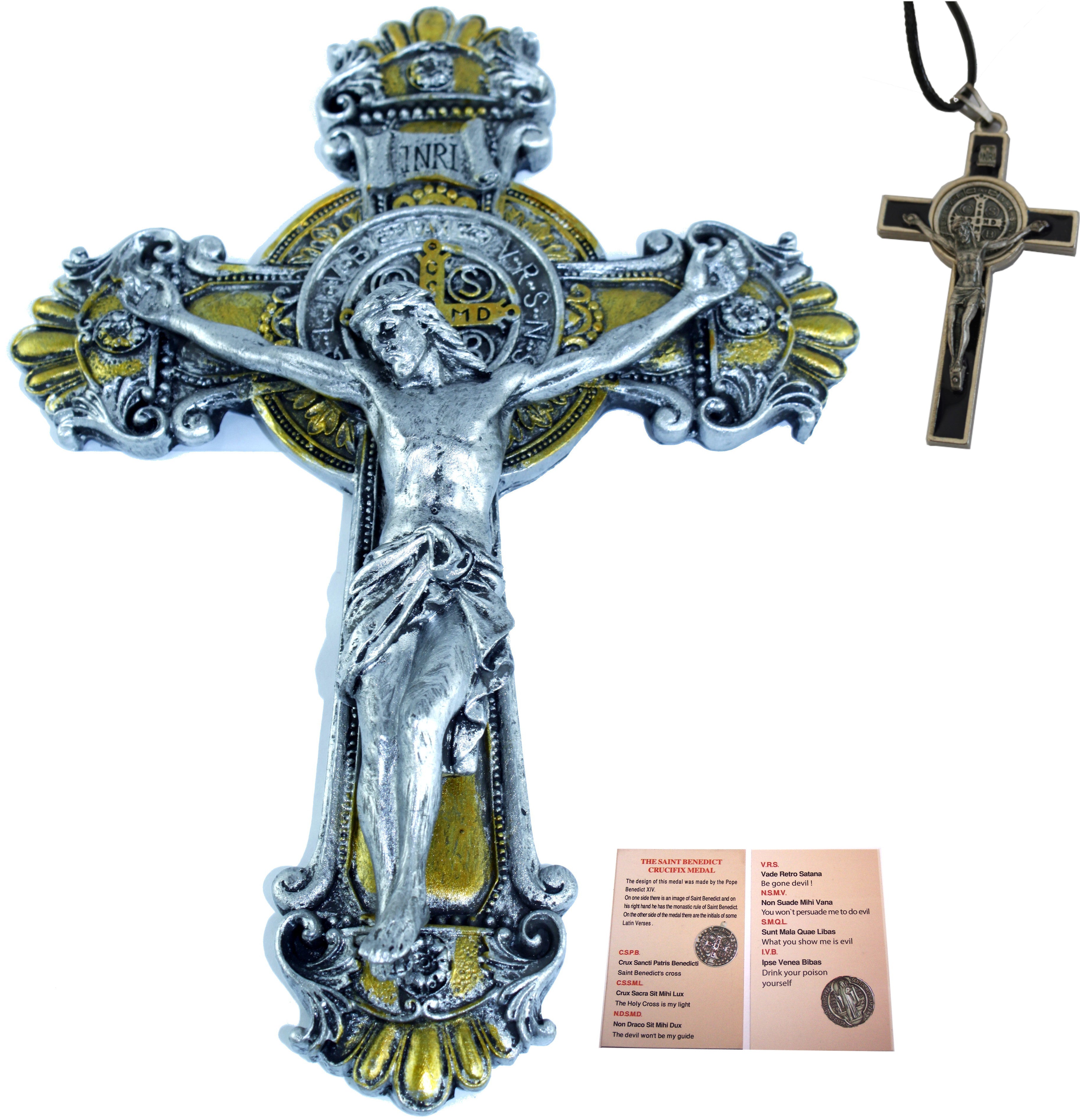  Bulk Pack of 3 - St Benedict Crucifix Extra Large