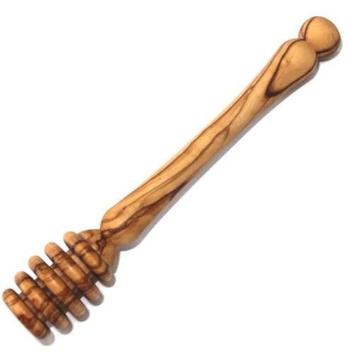 Cucharón de miel de madera de olivo hecho a mano (Longitud 6") - Marca registrada de Asfour Outlet