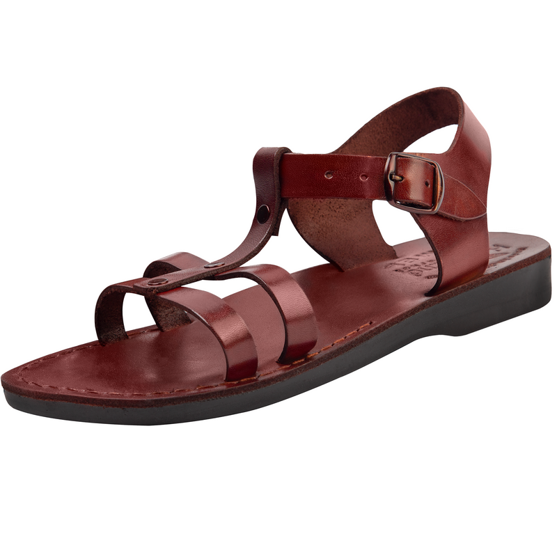 Holy Land Market Unisex Adults/Children Genuine Leather Biblical Sandals/Flip Flops/Slides/Slippers (Jesus - Yashua)  Peter The Fisherman