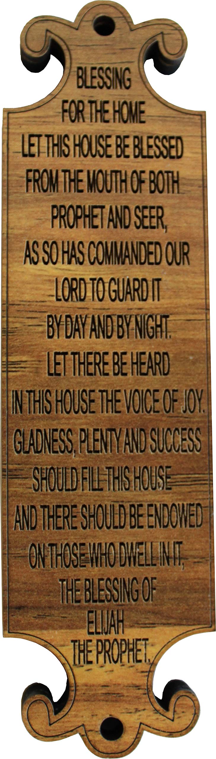 Holy Land Market Elijah The Prophet Home House Blessing Mezuzah - with mounting Guide Card Included ( 6 x 1.5 Inches)
