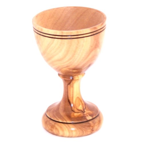 Communion Wine Cup - Olive Wood-MED (3 inches tall). Great details and work on each.