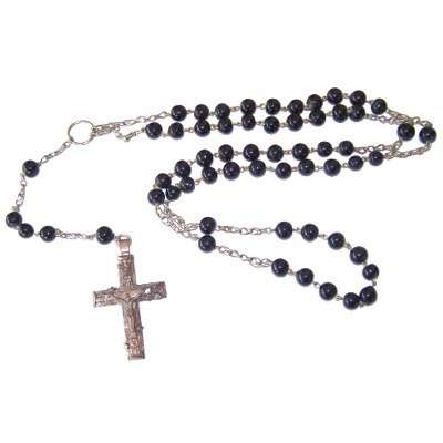 Rosario de sacerdote hábito - Estilo Jerusalén I - Muy largo y resistente (34 pulgadas)