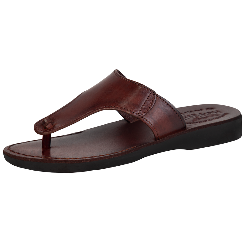 Holy Land Market Unisex Adults/Children Genuine Leather Biblical Sandals/Flip Flops/Slides/Slippers (Jesus - Yashua) Jerusalem Style IV