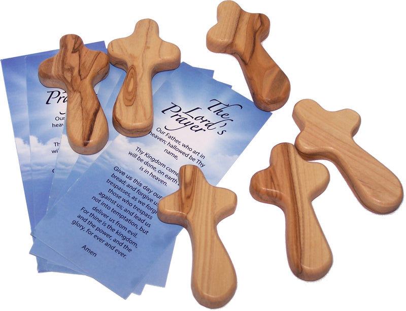 Olivewood small Comfort Cross/Set of 6