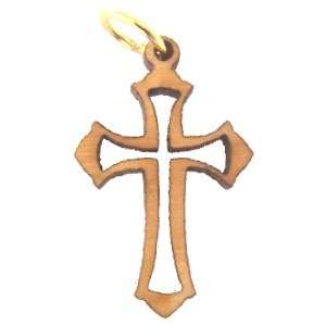 Fleur-de-lis mini-Cross Olive wood Laser (2.2x1.6 cm or 0.86x0.6")