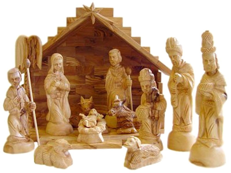 Holy Land Market Nativity Set- Olive Wood Nativity Set