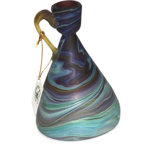 Rahel Small Phoenician Vase - Ancient Beauty Phoenician Glass Vase. Each is Unique. Museum Quality Looks and Feels(5 Inch)