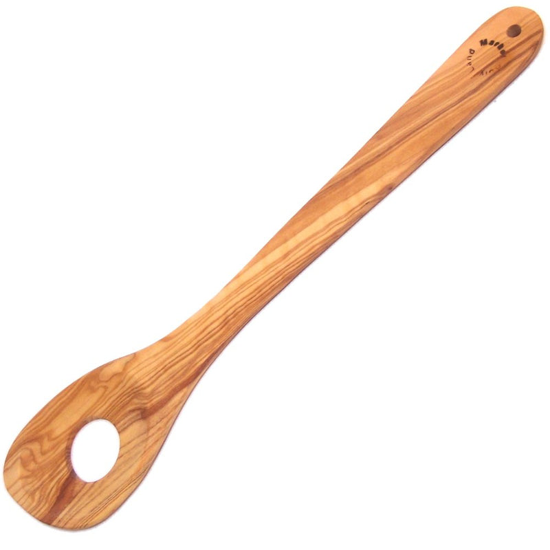 Large Hand Carved Olive Wood Risotto Spoon - (13.5 Inches) - Asfour Outlet Trademark