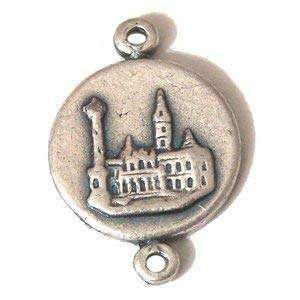 Basilica Santa Maria medal - Pewter (1.5cm-0.6" in diameter)