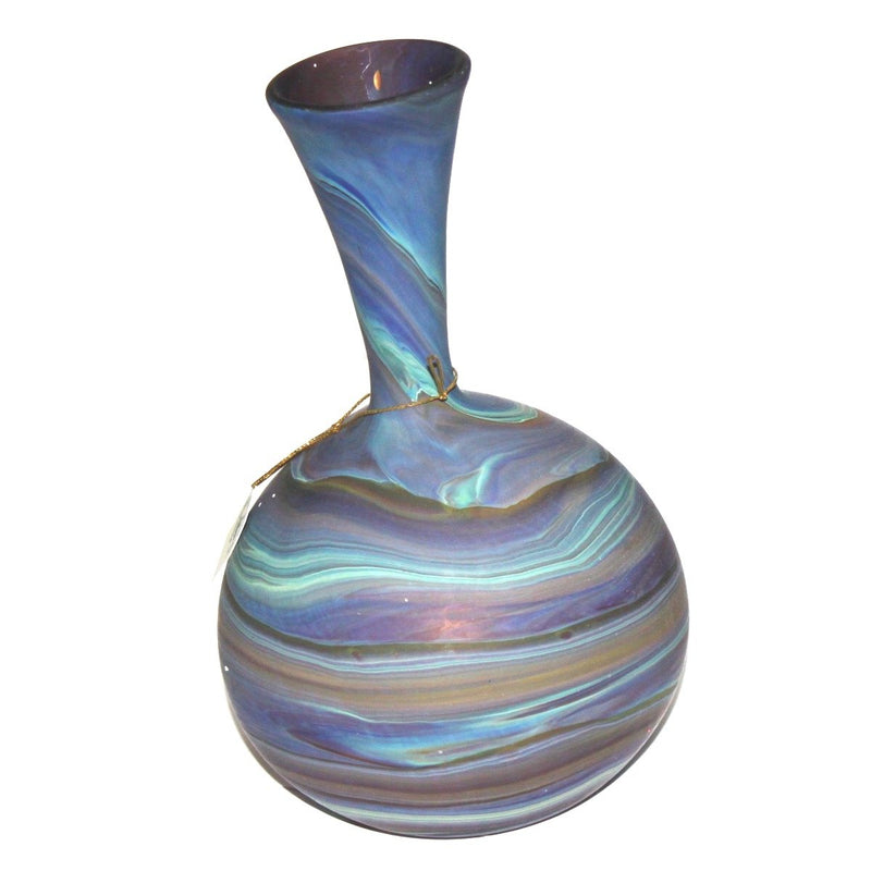 Holy Land Market Oreeta Style Phoenician - Ancient Beauty Phoenician Glass Vase. Each is Unique. Museum Quality Looks and Feels(8.2 Inch)