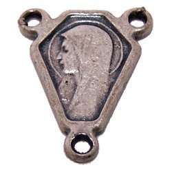 Sagrado Corazón con María - Centro - Estaño (1.1 cm-0.4")