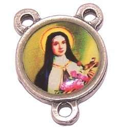 Santa Teresa de Lisieux - centro resinado - Peltre (1.4 cm - 0.55")