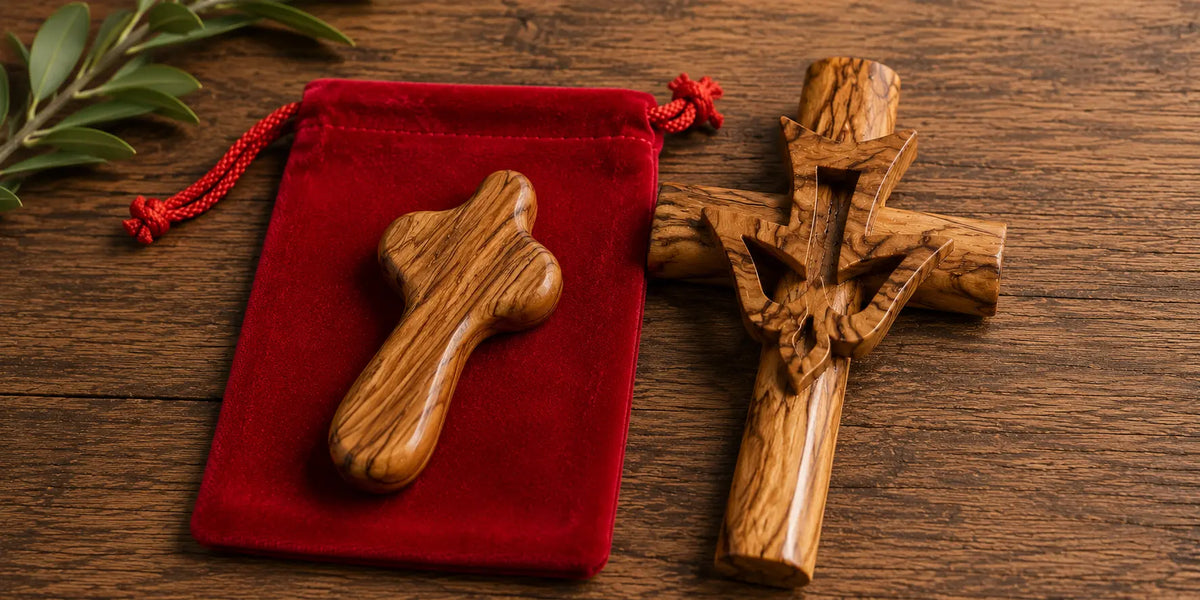Everything you need to know about Olive Wood Comfort Holding Crosses from Bethlehem, the Holy Land