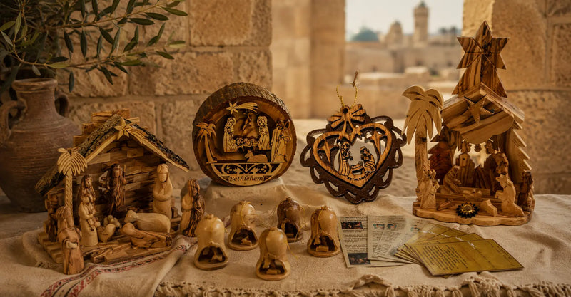 Olive Wood Nativities and Ornaments from Bethlehem, Holy Land