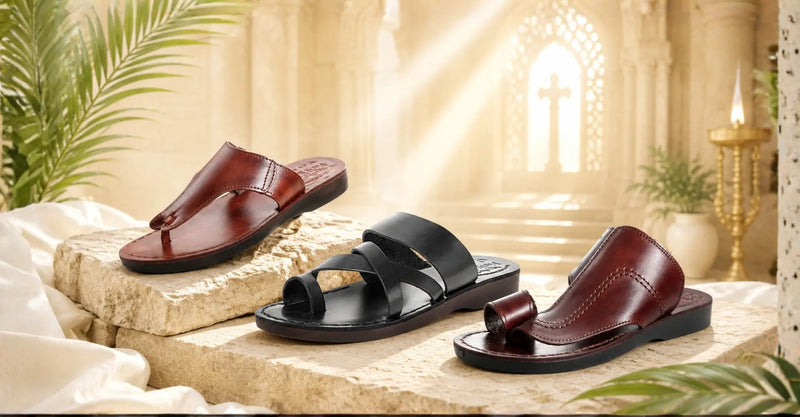 Jesus Biblical Leather Flip Flops