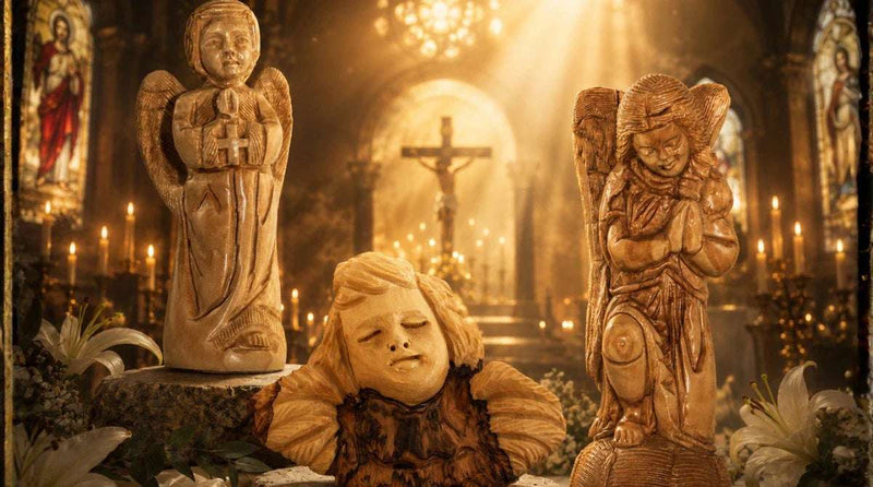 Olive Wood Angels