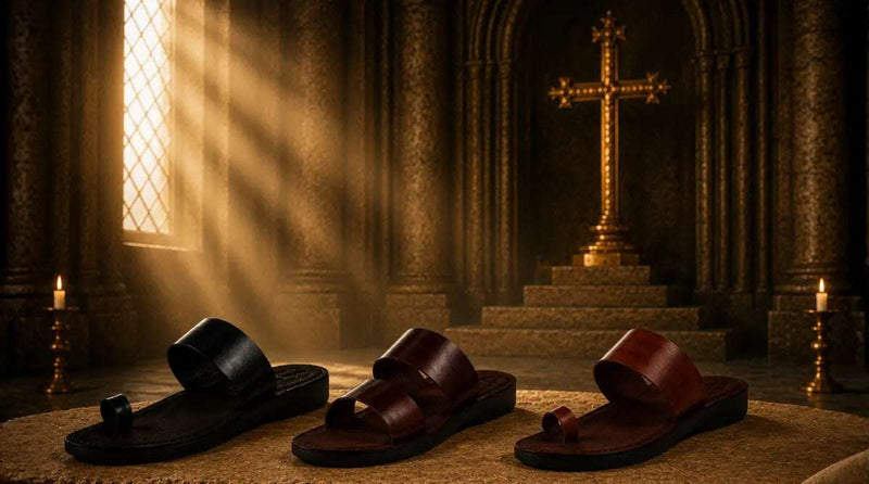 Jesus Biblical Suede Flip Flops