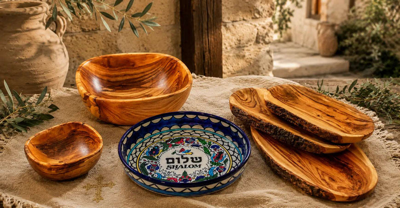 Ceramic & Olive Wood Bowls