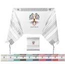 Holy Land Market Grafted IN - Messianic Christian Prayer Shawl/Tallit Prayer Shawl - Creation and Restoration Talit (Black)