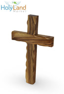 Cruz de madera de olivo de Belén del Mercado de la Tierra Santa con certificado y tarjeta de oración del Señor