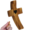 Crucifijo de 14 estaciones de madera de olivo - 18 cm O 7 pulgadas