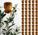 Mercado de Tierra Santa Cáliz o Copa de Madera de Olivo Pequeña/Copa de Vino o Comunión (1.6 Pulgadas de Alto 0.2 oz)