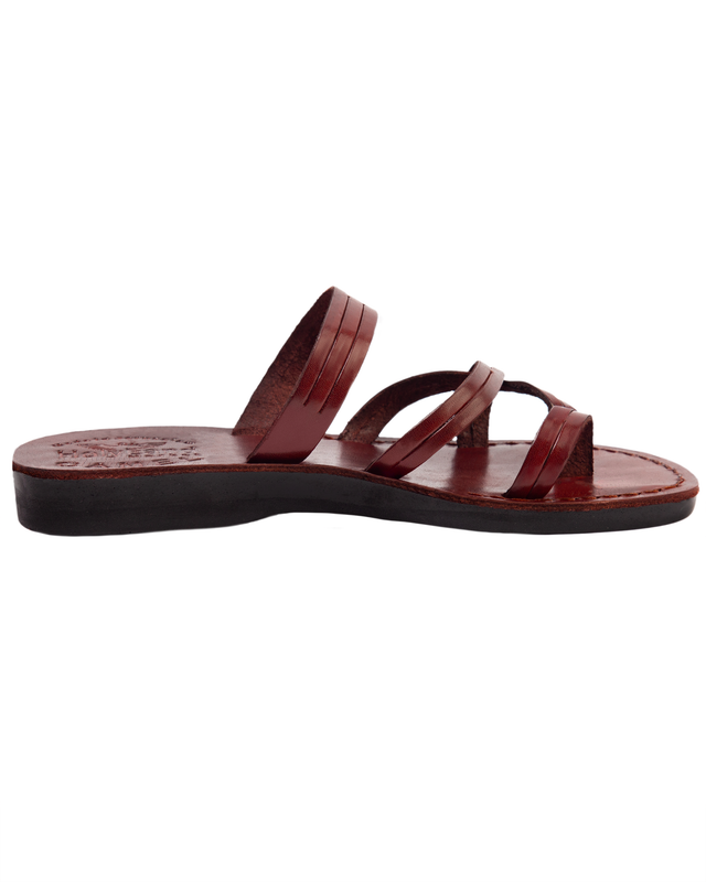 Holy Land Market Unisex Adults/Children Genuine Leather Biblical Sandals/Flip Flops/Slides/Slippers (Jesus - Yashua)   Shepherd's Field Style