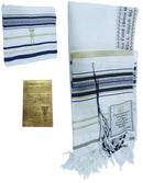 El Tallit con Kippah - Manto (Mantn) de oración mesiánico - Talit con versículos de la Biblia/esquinas españolas