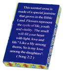 44x25 mm Jasmine flowers / Aluminum crucifix - Rosary Cross or necklace penda...