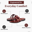 Sandalias/Deslizadores de cuero de Jesús bíblico para hombres/mujeres del Mercado de Tierra Santa de Jerusalén (Estilo Belén I)