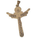 Crucifijo del Rosario de la Trinidad - Bronce (3.5x2.5cm-1.5x1")