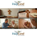 Wooden Pocket Cross - Bethlehem Olive Wood - 3-in-1 Design: Standing, Hanging, or Holding - Hand-Carved Heart Silhouette - Includes Velvet Pouch, Prayer Card, & Certificate (4.2 Inches)
