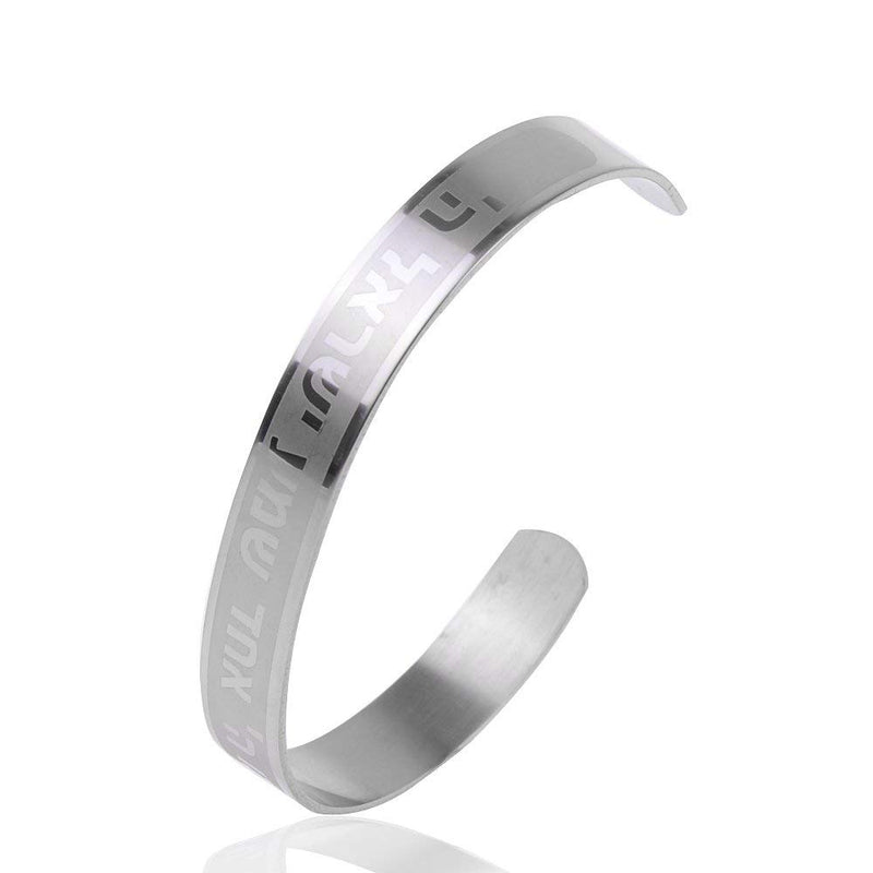 SHEMA ISRAEL Bracelet Sacred Jewish Hebrew Prayer Kabbalah Blessing Stainless Steel Cuff Wristband