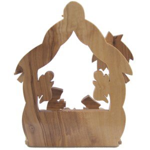 Wood Ornament - Nativity (12.5x9.5x6.5 cm or 4.9x3.7x2.6")