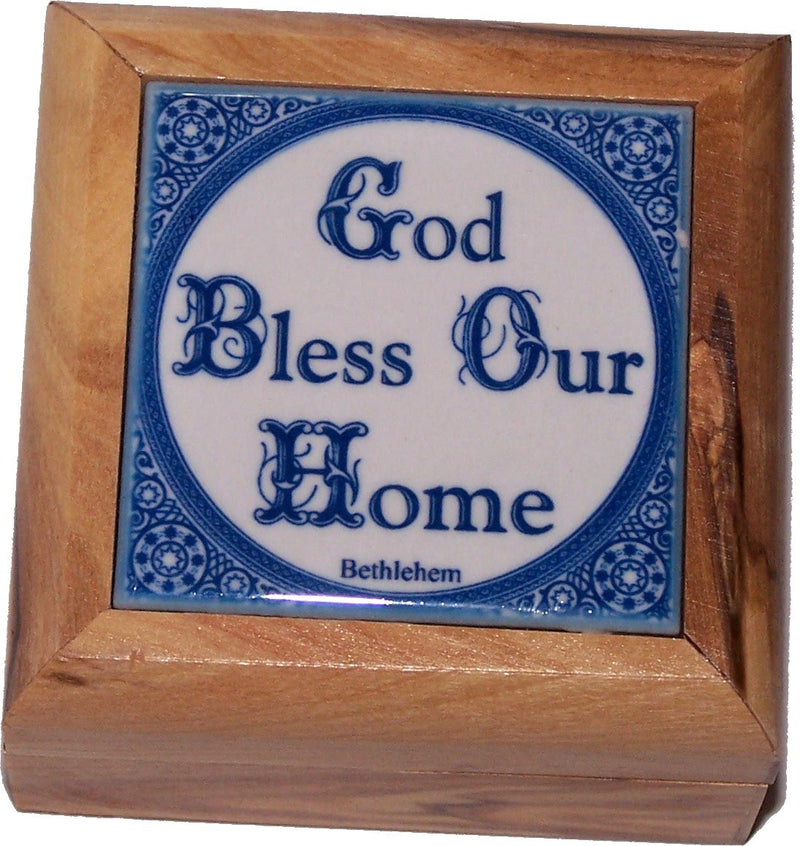 Holy Land Market First Communion Box - Rosary Box - Bethlehem Olive Wood